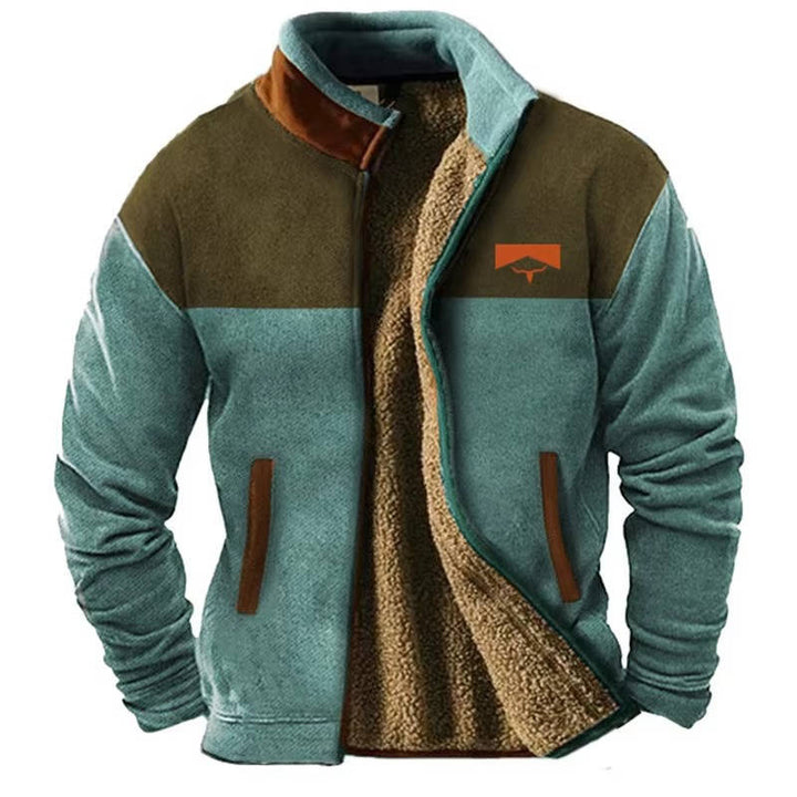 Men's Aztec Fleece Western Style Jacket