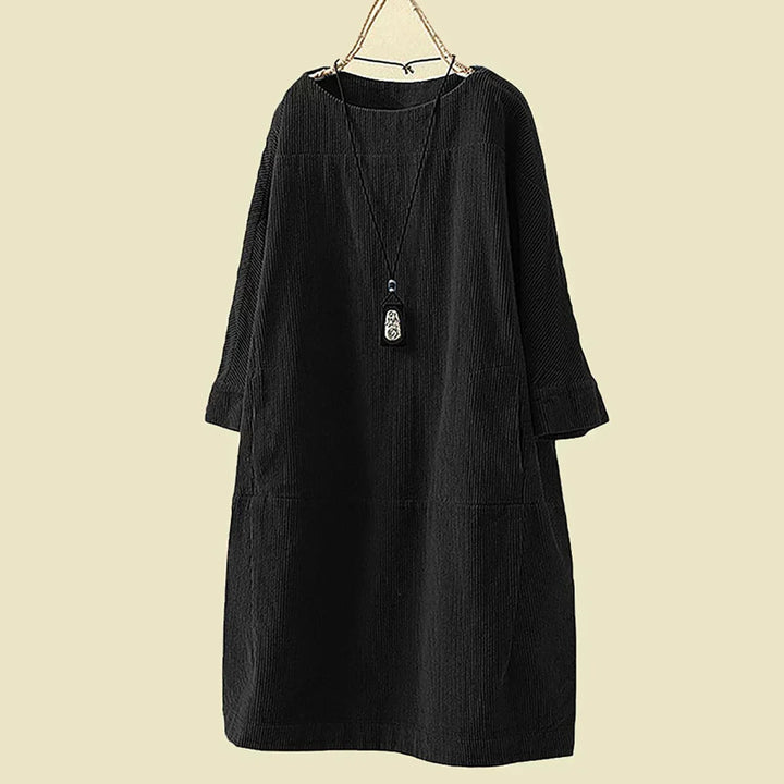 Sofia | Women's Long Sleeve A-Line Midi Dress for Effortless Style