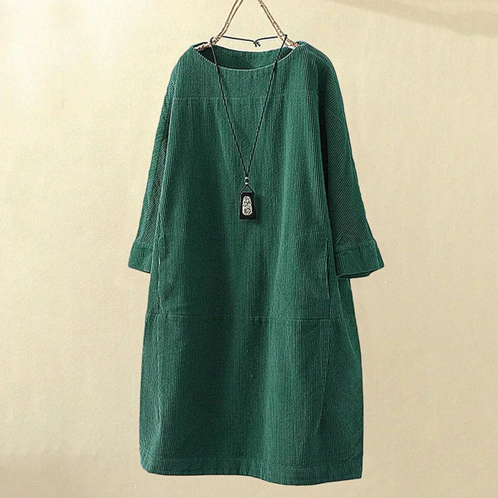Sofia | Women's Long Sleeve A-Line Midi Dress for Effortless Style