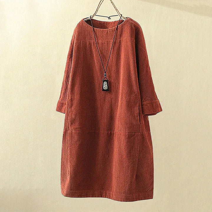 Sofia | Women's Long Sleeve A-Line Midi Dress for Effortless Style
