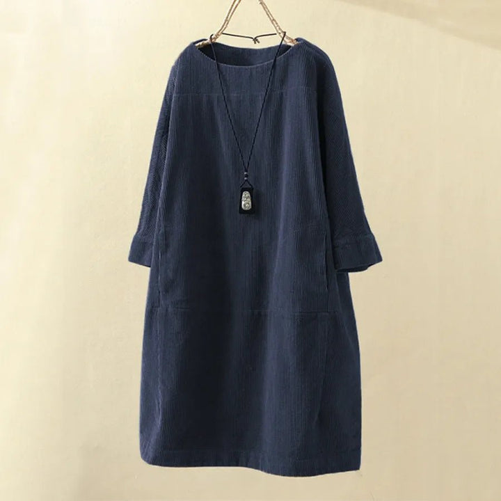 Sofia | Women's Long Sleeve A-Line Midi Dress for Effortless Style