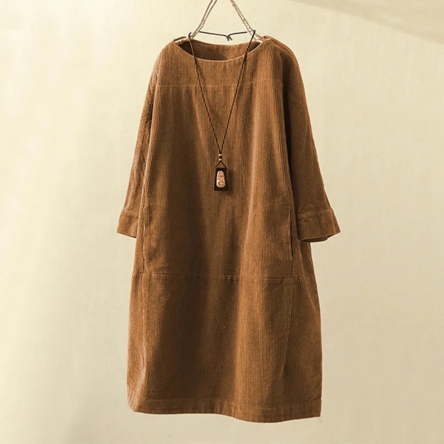 Sofia | Women's Long Sleeve A-Line Midi Dress for Effortless Style