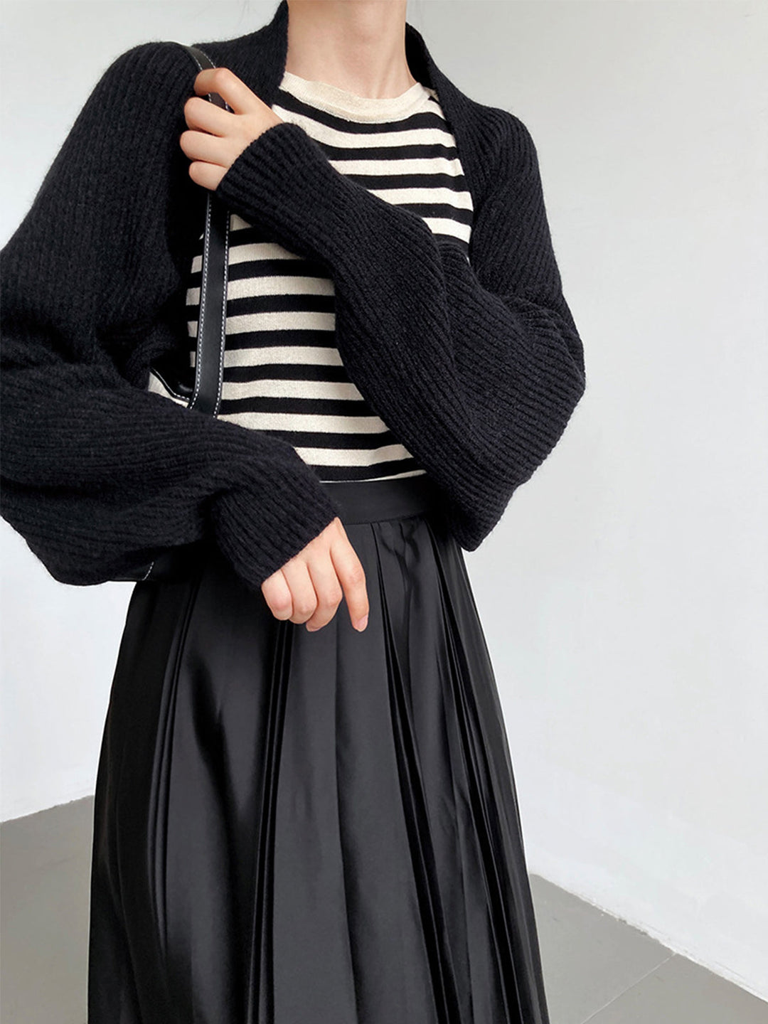 Women's Solid Open-Front Cardigan Sweater