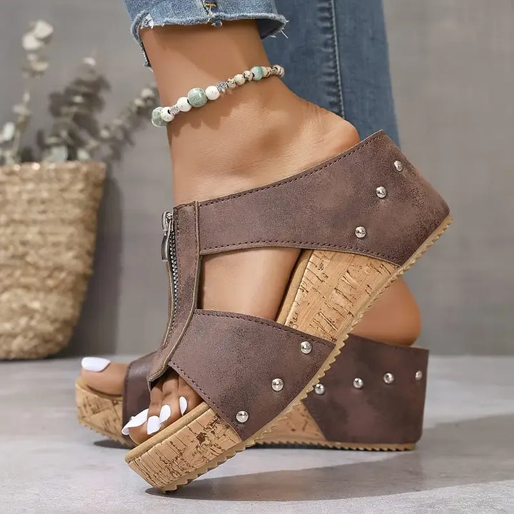 Ofelia | Women's Orthopedic Wedge Sandals with Open Toe Design