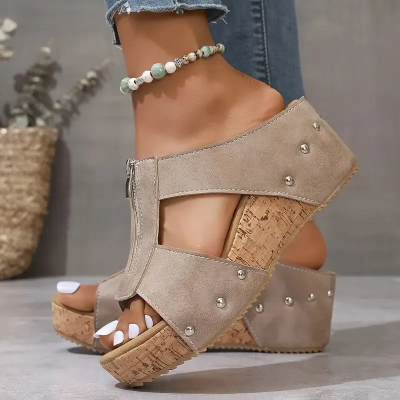 Ofelia | Women's Orthopedic Wedge Sandals with Open Toe Design