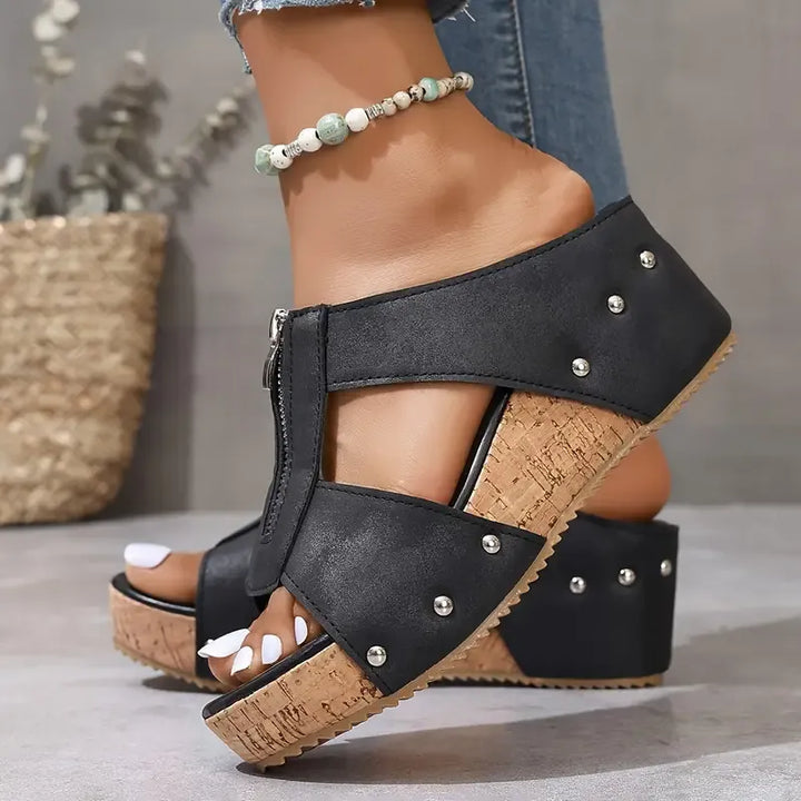 Ofelia | Women's Orthopedic Wedge Sandals with Open Toe Design