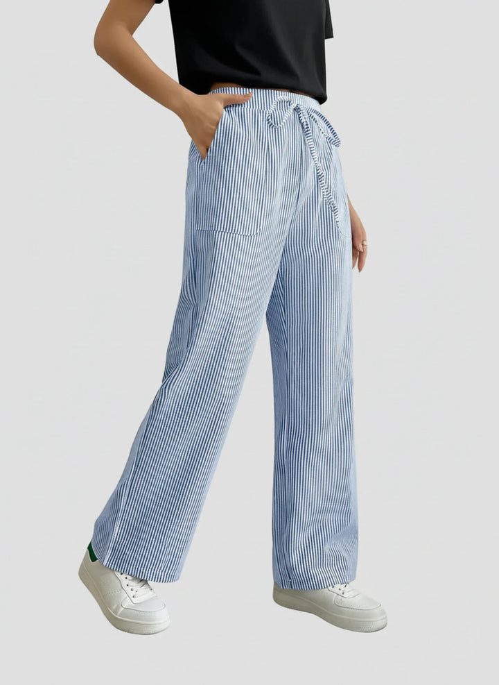Chic Striped Wide Leg Pants for Women