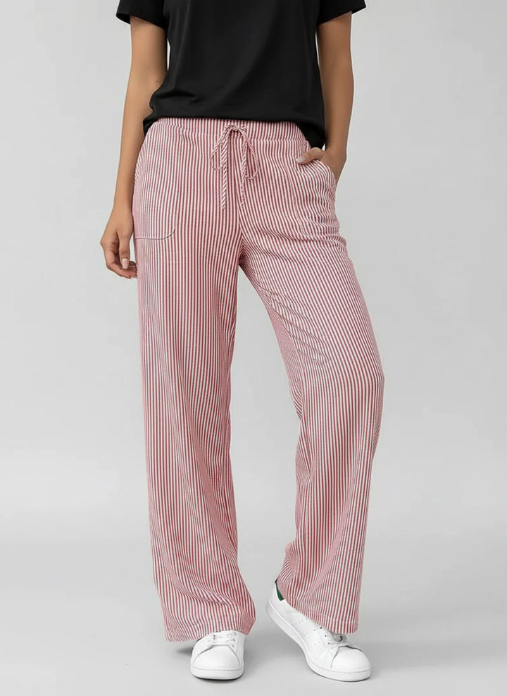 Chic Striped Wide Leg Pants for Women