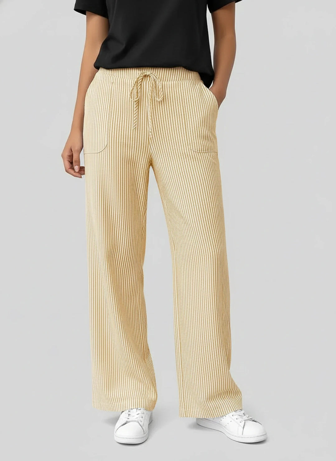 Chic Striped Wide Leg Pants for Women