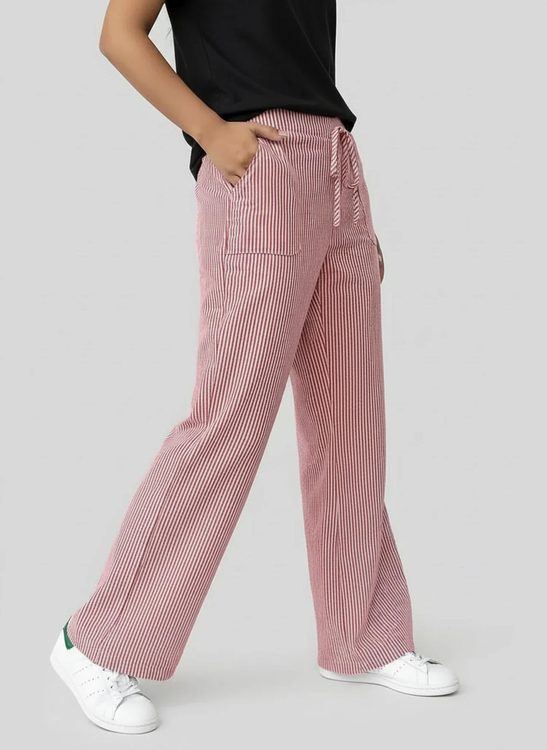 Chic Striped Wide Leg Pants for Women