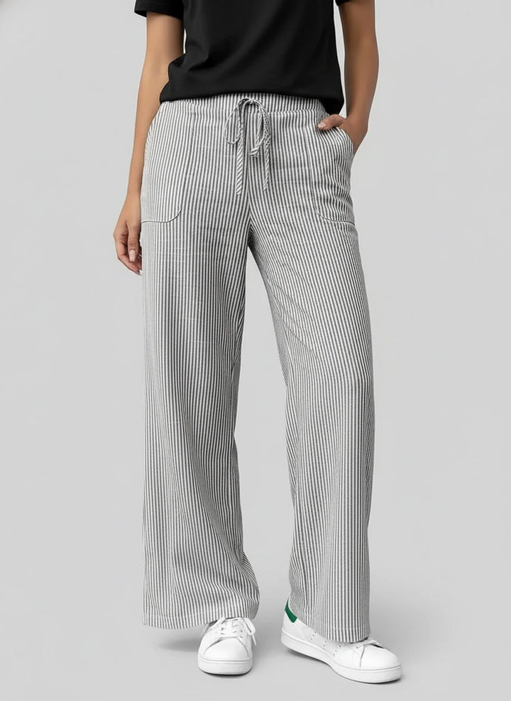 Chic Striped Wide Leg Pants for Women