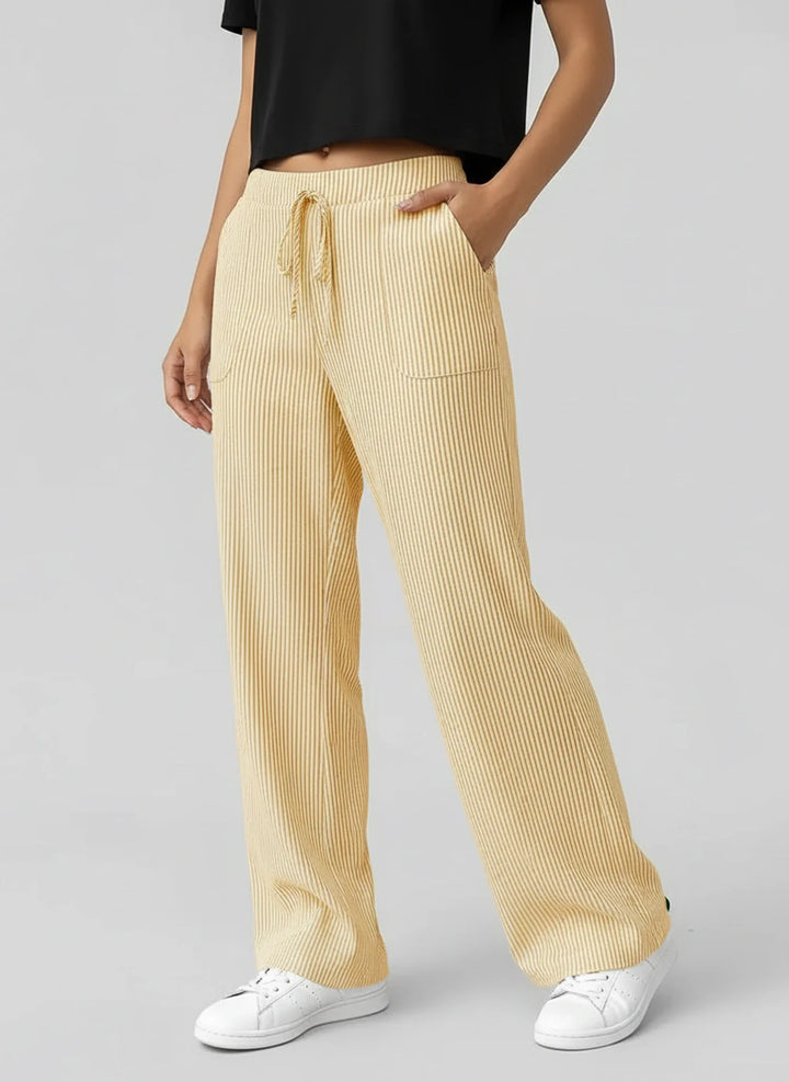 Chic Striped Wide Leg Pants for Women