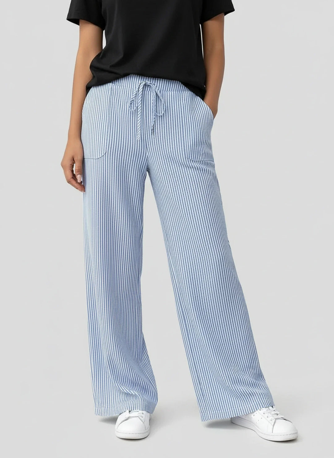 Chic Striped Wide Leg Pants for Women