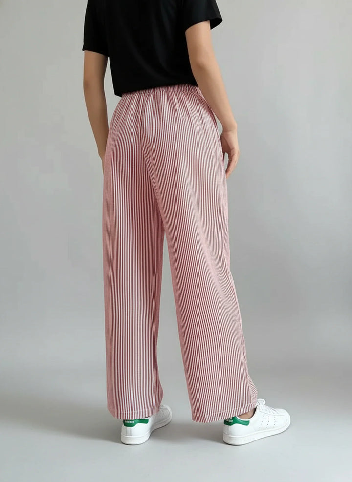 Chic Striped Wide Leg Pants for Women