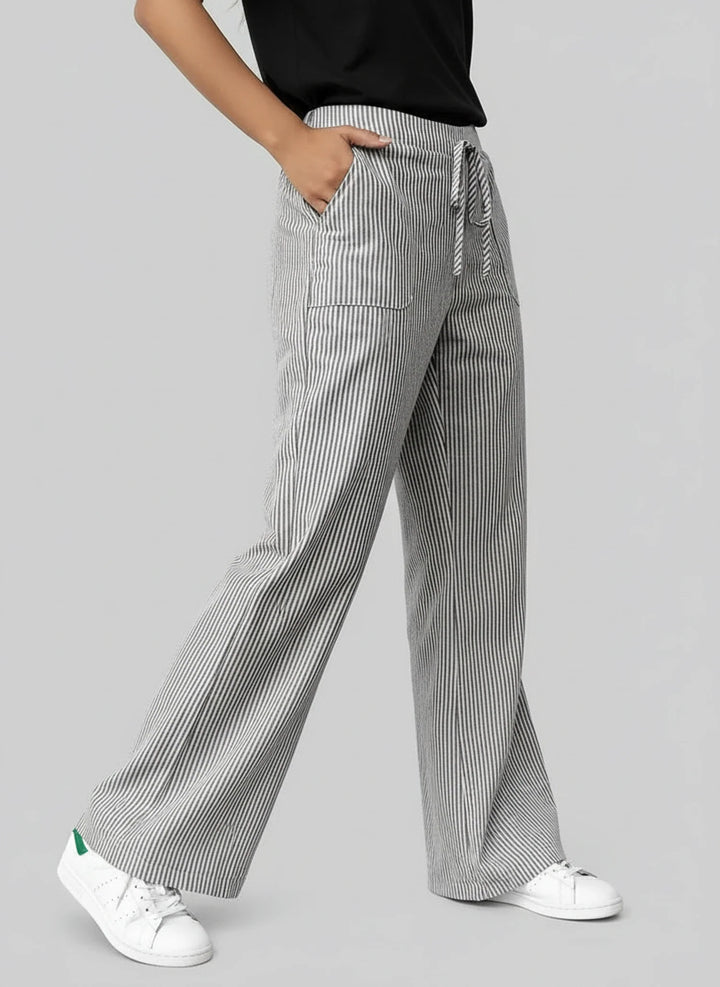 Chic Striped Wide Leg Pants for Women