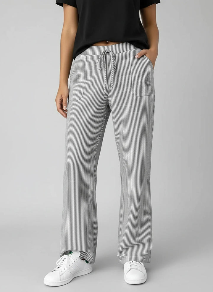 Chic Striped Wide Leg Pants for Women