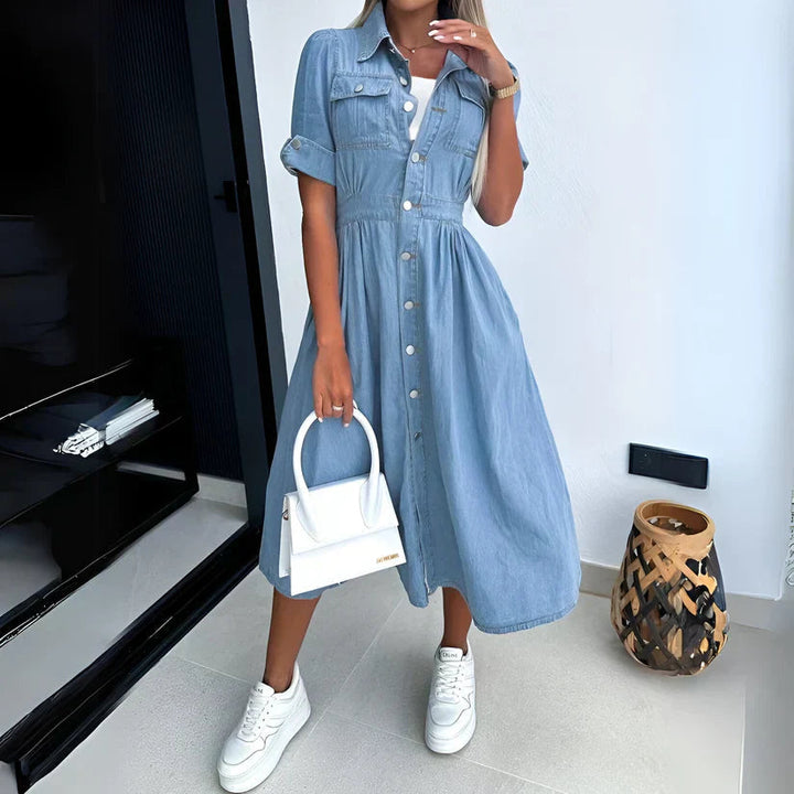 Sue | Women's Casual Button-Down Midi Dress