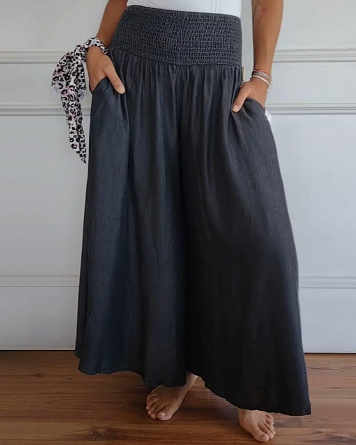 Summer | Women's High-Waisted Wide-Leg Trousers