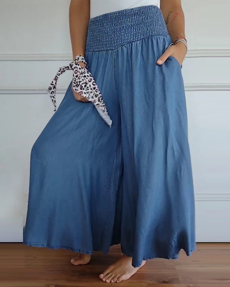 Summer | Women's High-Waisted Wide-Leg Trousers