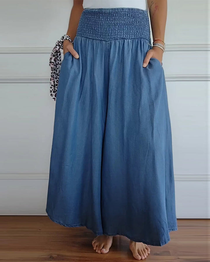 Summer | Women's High-Waisted Wide-Leg Trousers