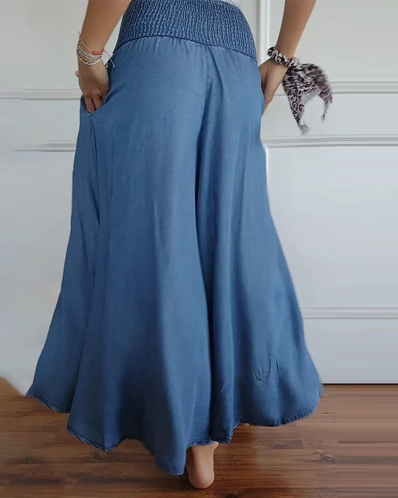 Summer | Women's High-Waisted Wide-Leg Trousers