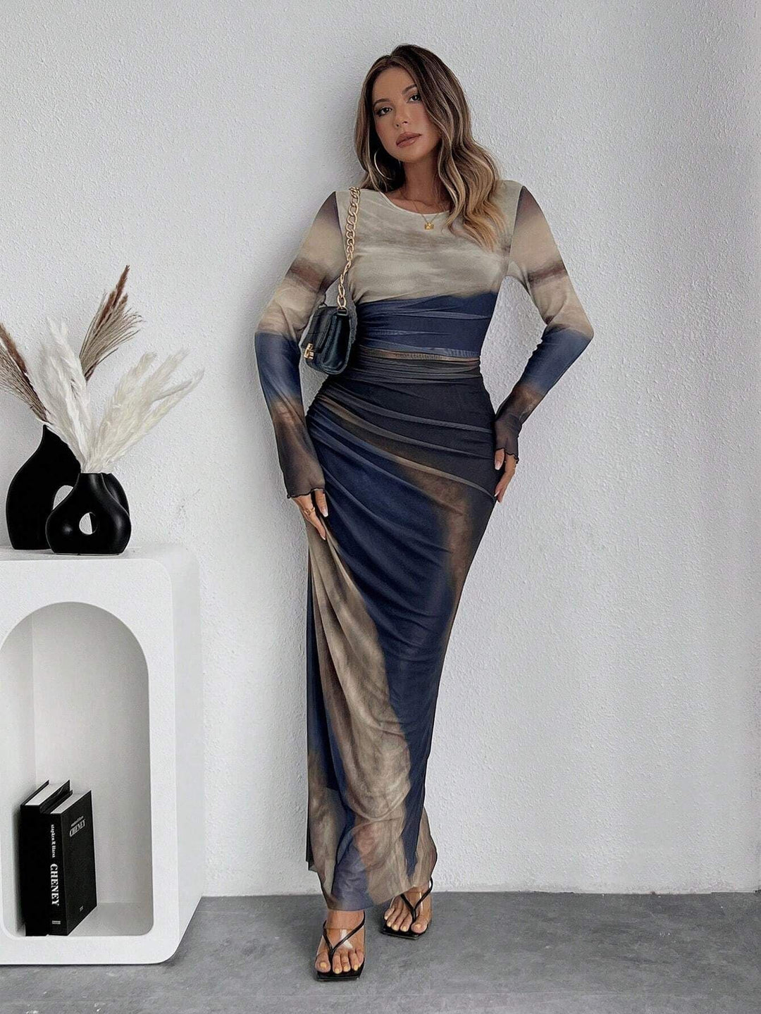 Tatum | Women's Long Sleeve Bodycon Maxi Dress
