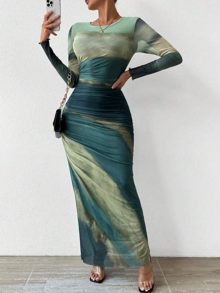 Tatum | Women's Long Sleeve Bodycon Maxi Dress