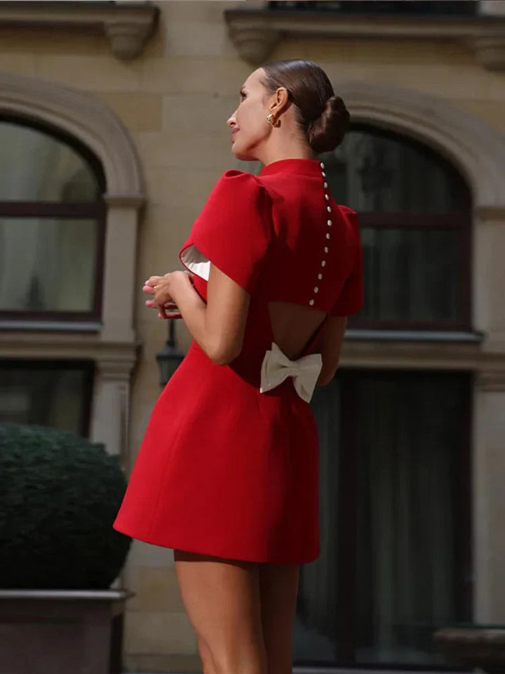 Tatum | Women's Puff Sleeve A-Line Dress