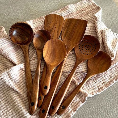 Artisan Teakwood Cooking Utensil Set-Omni Prime Goods
