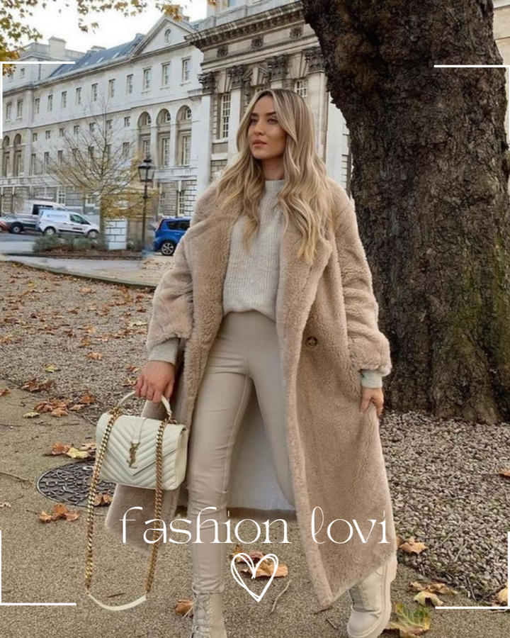 Women's Long Teddy Coat