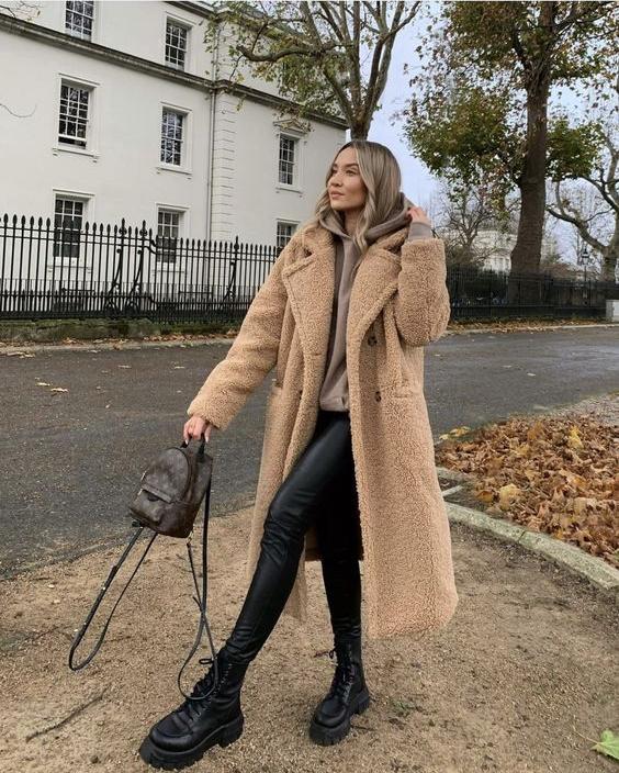 Women's Long Teddy Coat