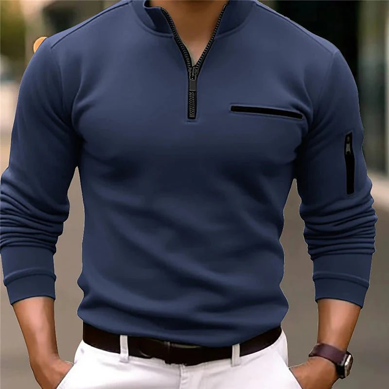 Men's Stylish Quarter-Zip Sweater for Winter Wear