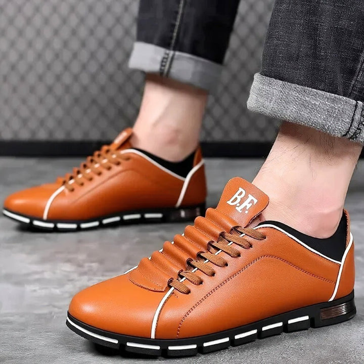 Conrad | Men's Casual Lace-Up Sneakers with Decorative Stitching