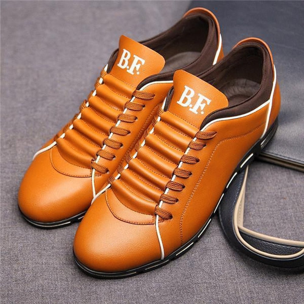 Conrad | Men's Casual Lace-Up Sneakers with Decorative Stitching