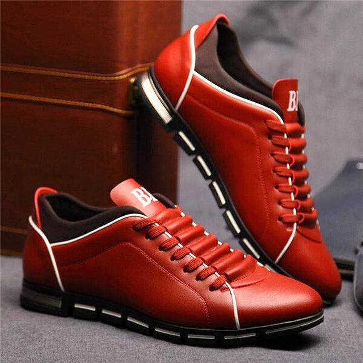 Conrad | Men's Casual Lace-Up Sneakers with Decorative Stitching