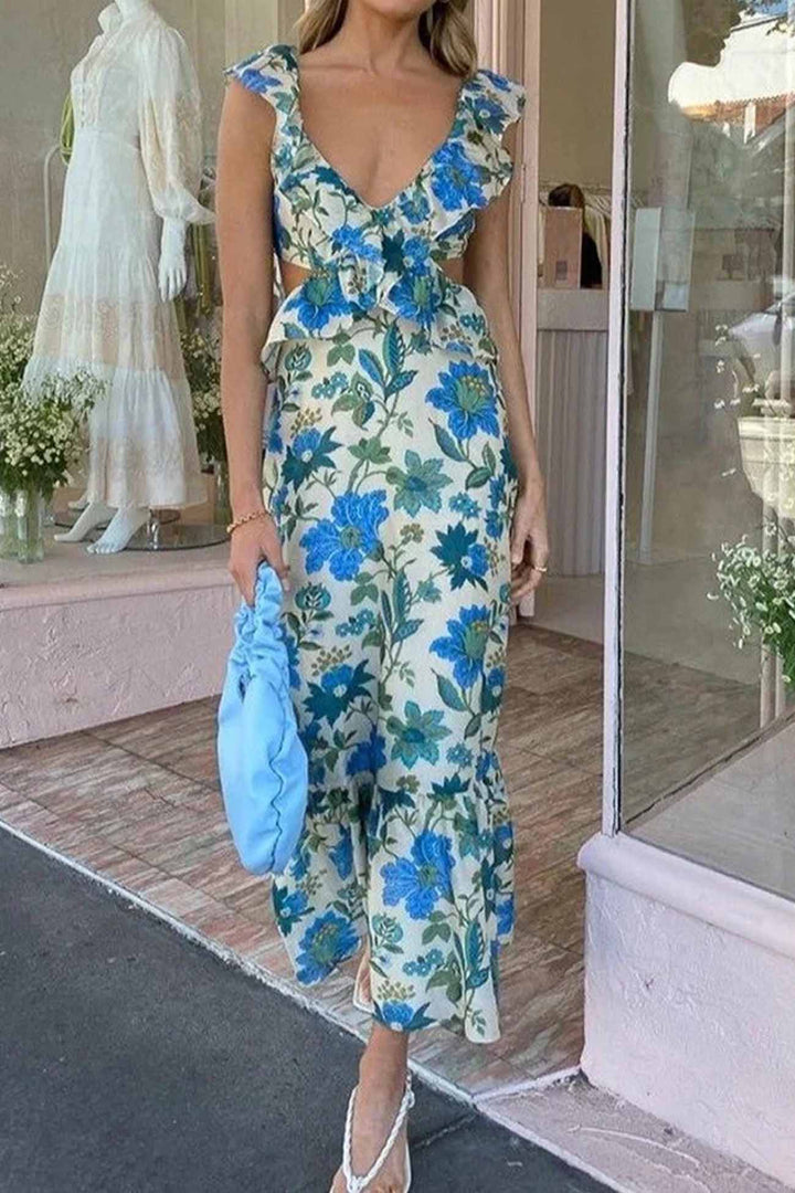 Tracy | Women's Floral Sleeveless Maxi Dress