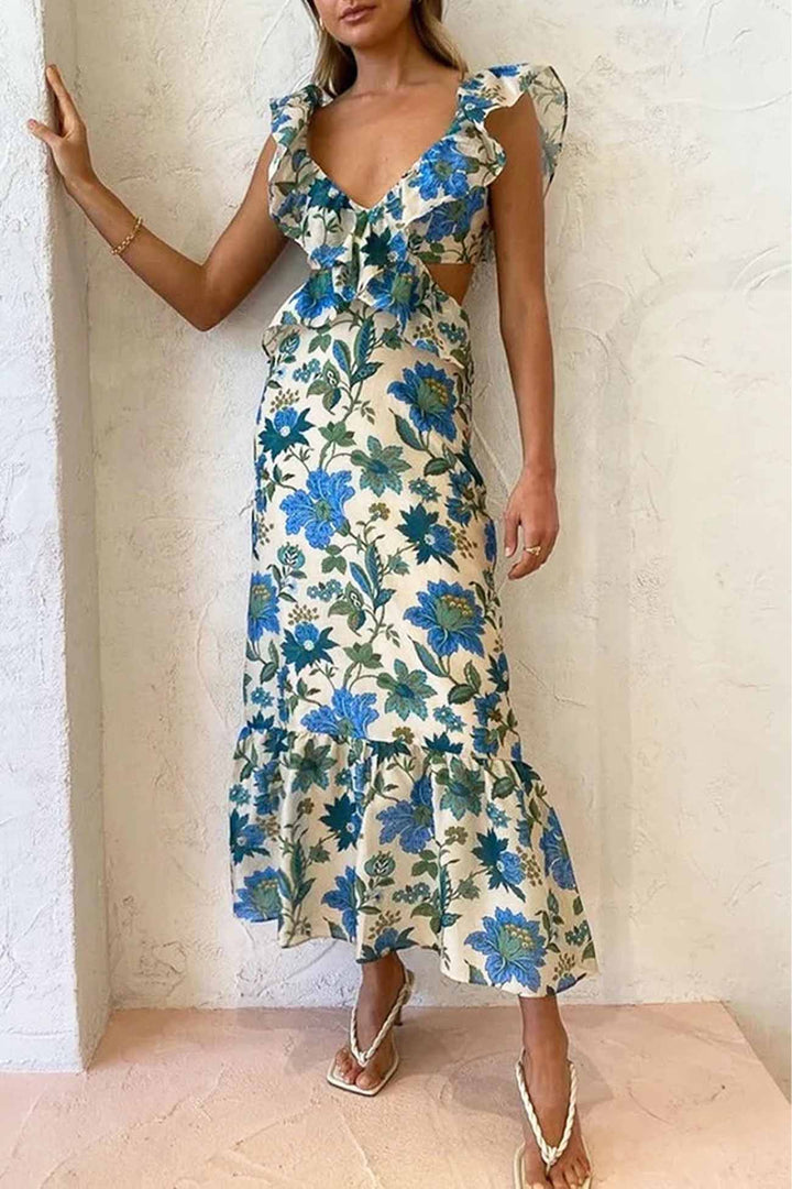 Tracy | Women's Floral Sleeveless Maxi Dress