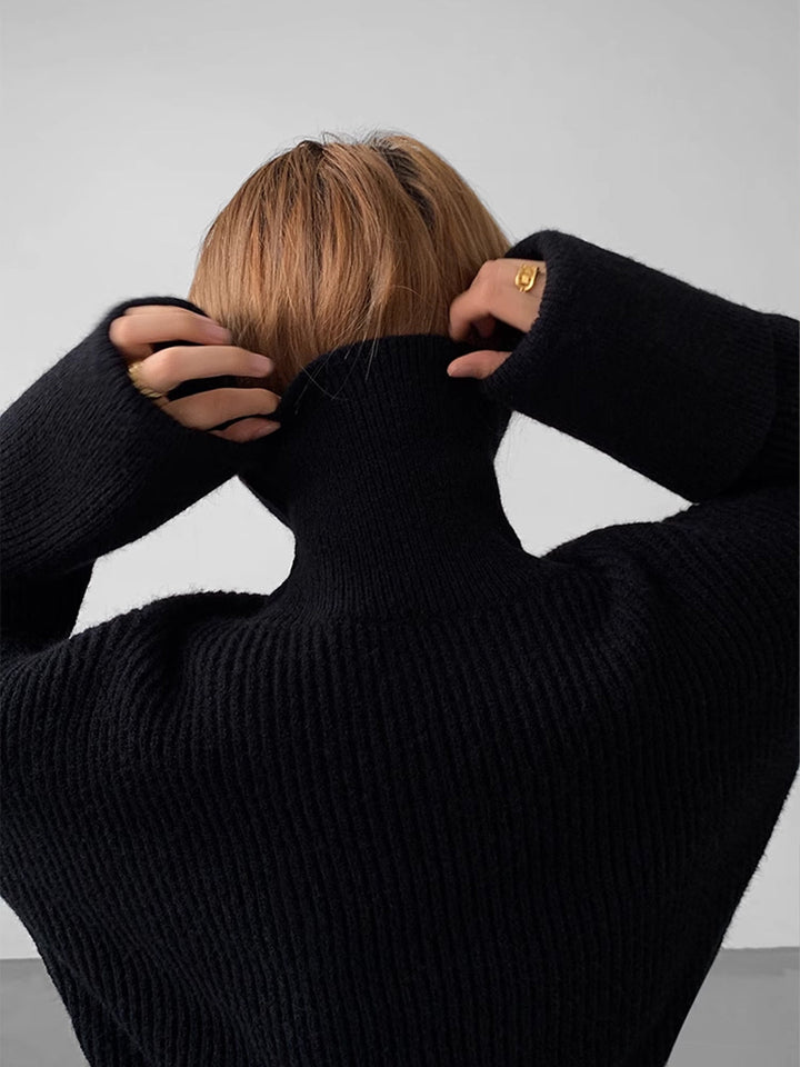 Women's Ribbed Turtleneck Warm Sweater