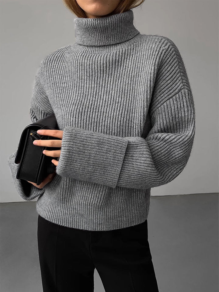 Women's Ribbed Turtleneck Warm Sweater