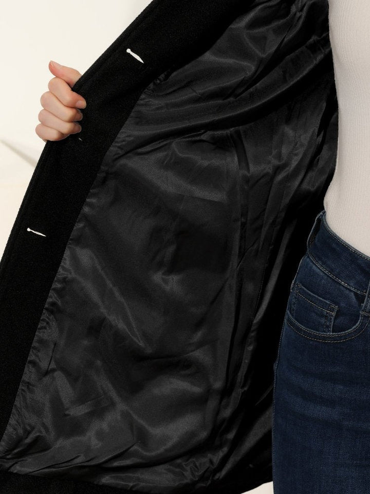Women's Winter Coat with Single-Button Closure