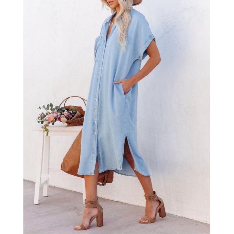 Valerie | Women's Button-Up Midi Dress