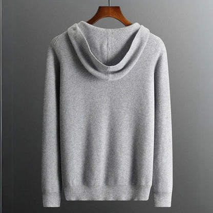 Men's Cotton Adjustable Hood Casual Hoodie for Cold Winter Days