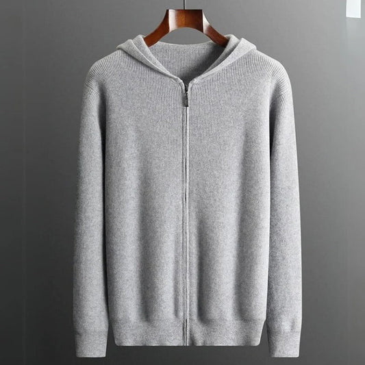 Katoenen hoodie voor heren met verstelbare capuchon voor koude winterdagen