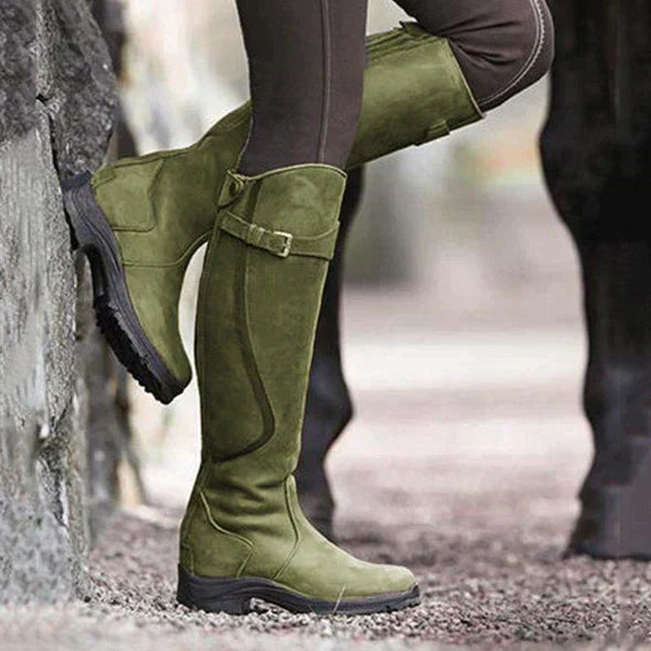 Women's Stylish Waterproof Knee High Boots with Grip Sole