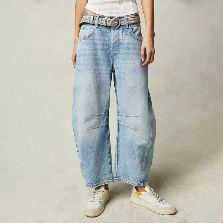 Women's Vintage Wide-Leg Denim Jeans