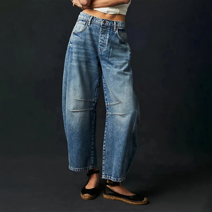 Women's Vintage Wide-Leg Denim Jeans