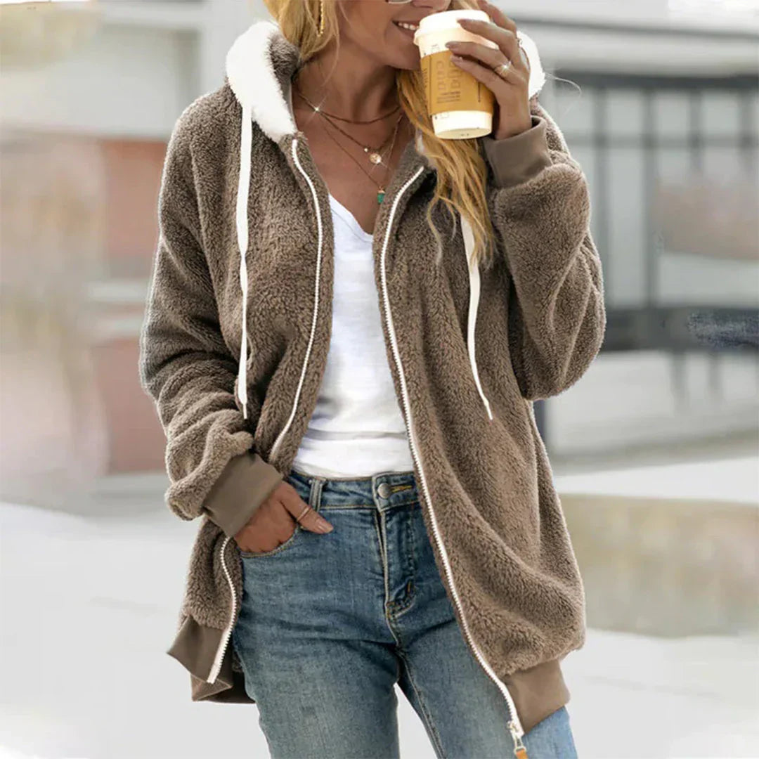 Women's Cozy Hooded Plush Vest