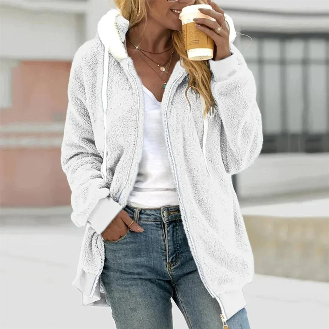 Women's Cozy Hooded Plush Vest
