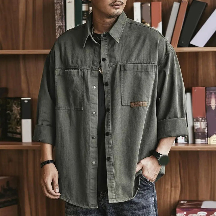 Wayne | Men's Casual Long Sleeve Button-Up Shirt