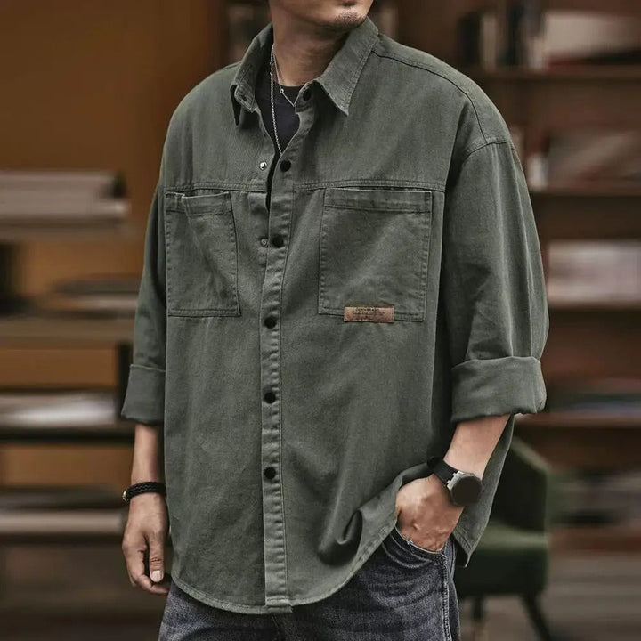 Wayne | Men's Casual Long Sleeve Button-Up Shirt
